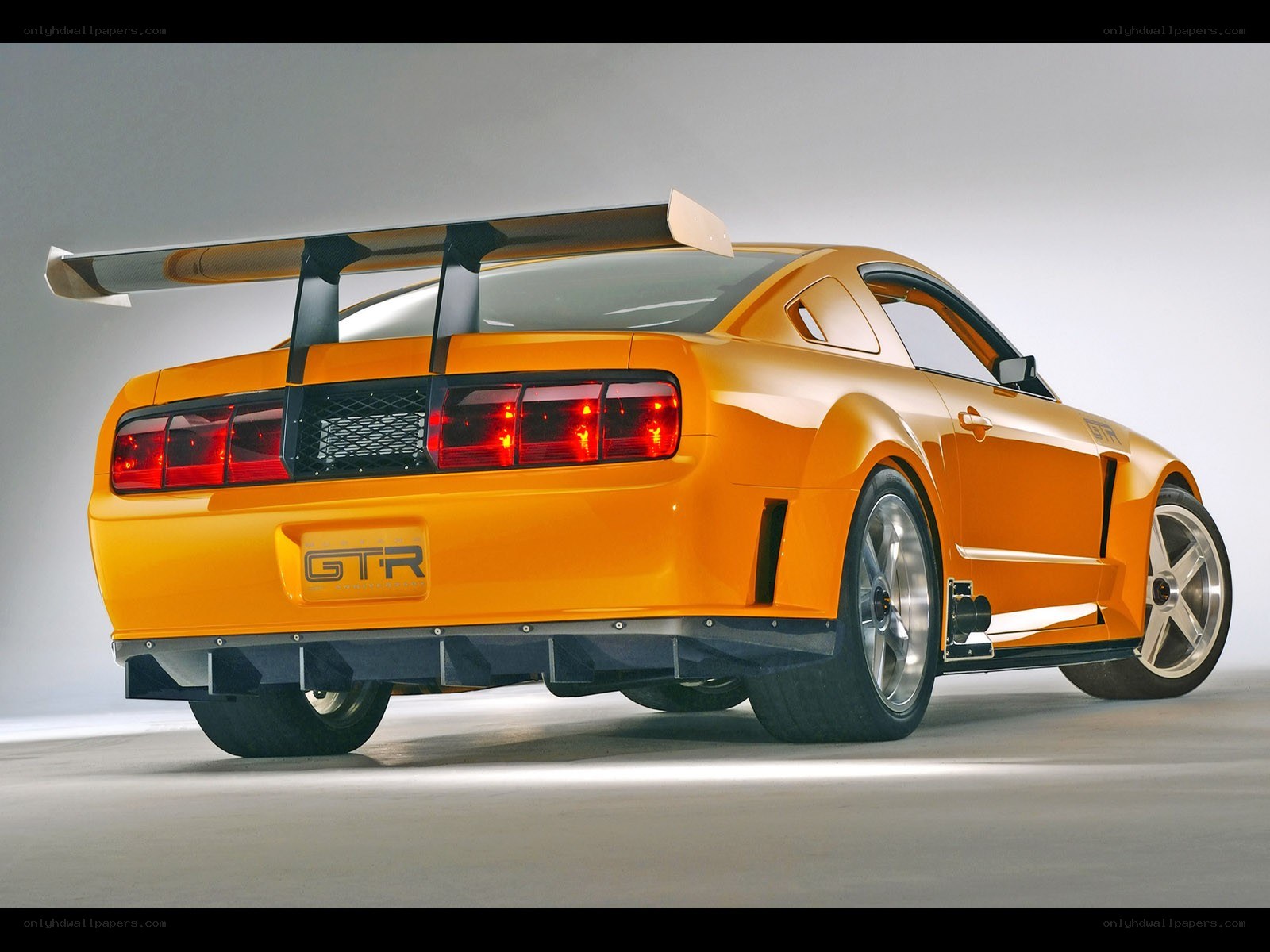 Orange Ford Mustang GTR