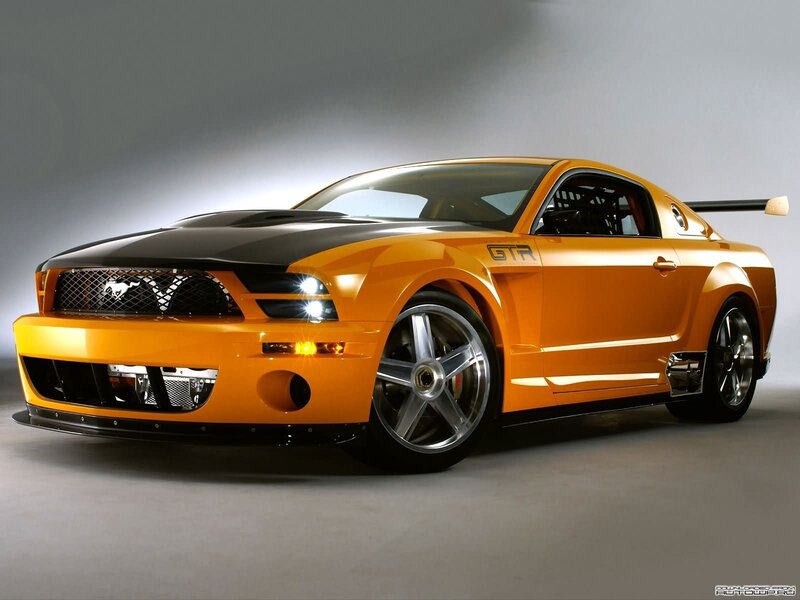 Orange Ford Mustang GTR — Dramatic