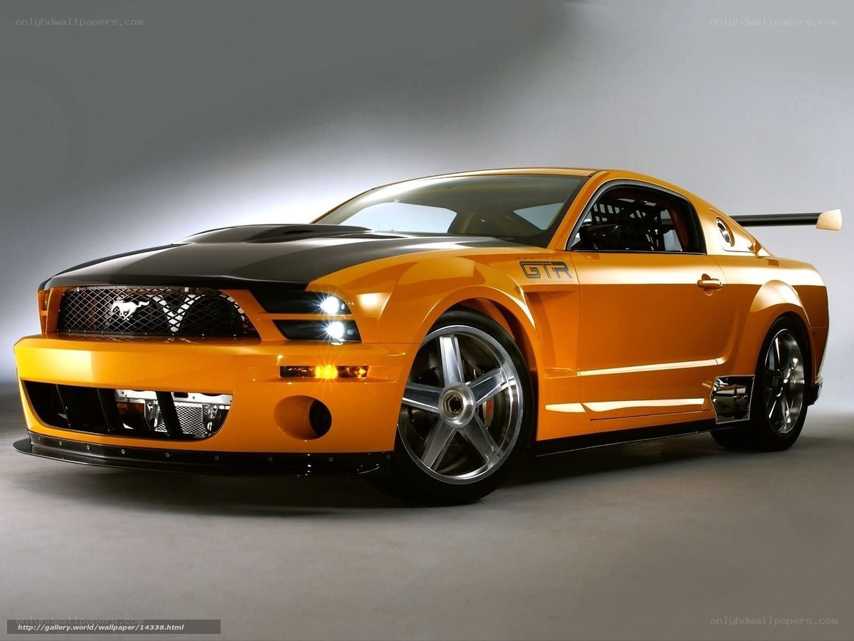 Orange Ford Mustang GTR