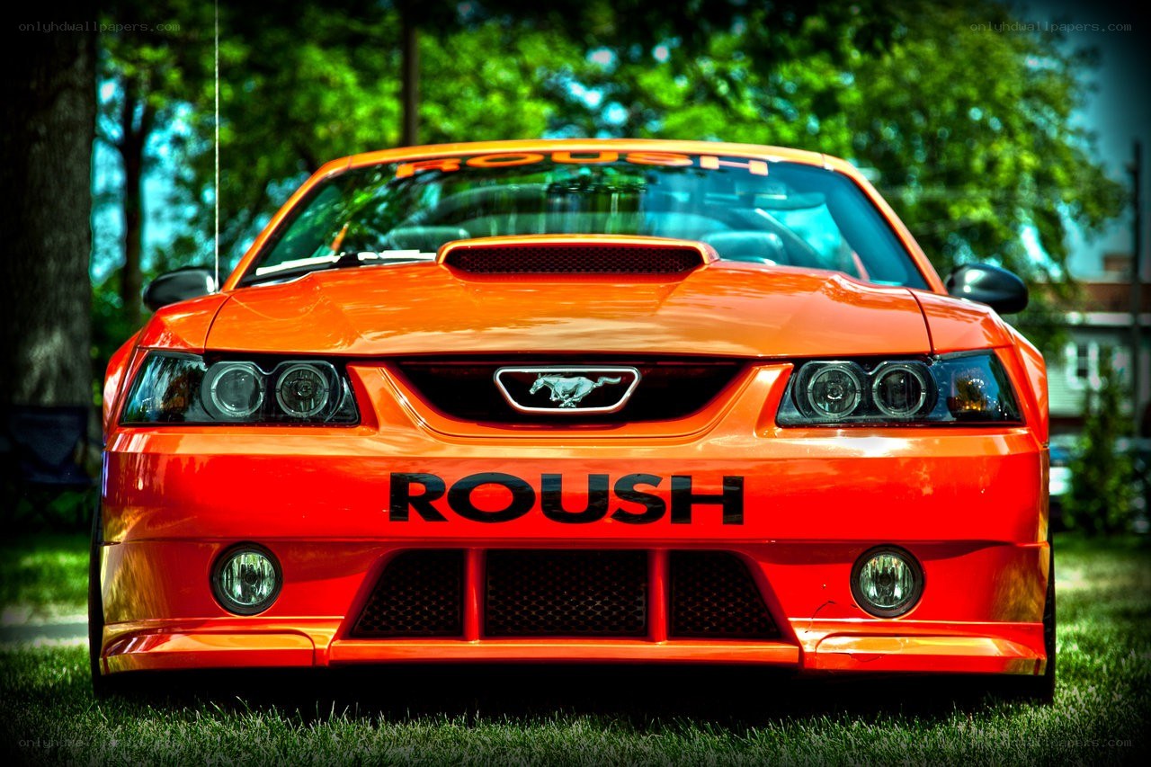 Orange Ford Mustang Roush