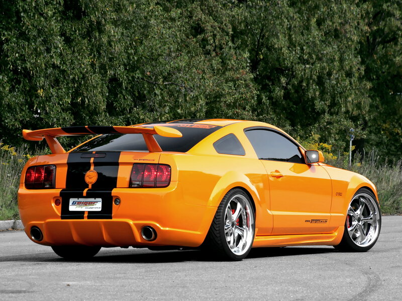 Orange Ford Mustang — Sporty