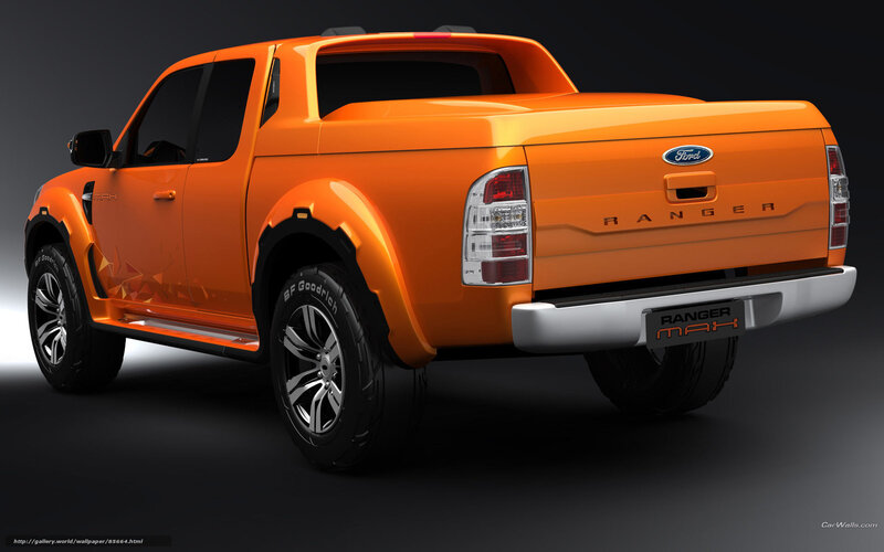 Orange Ford Ranger Max pickup
