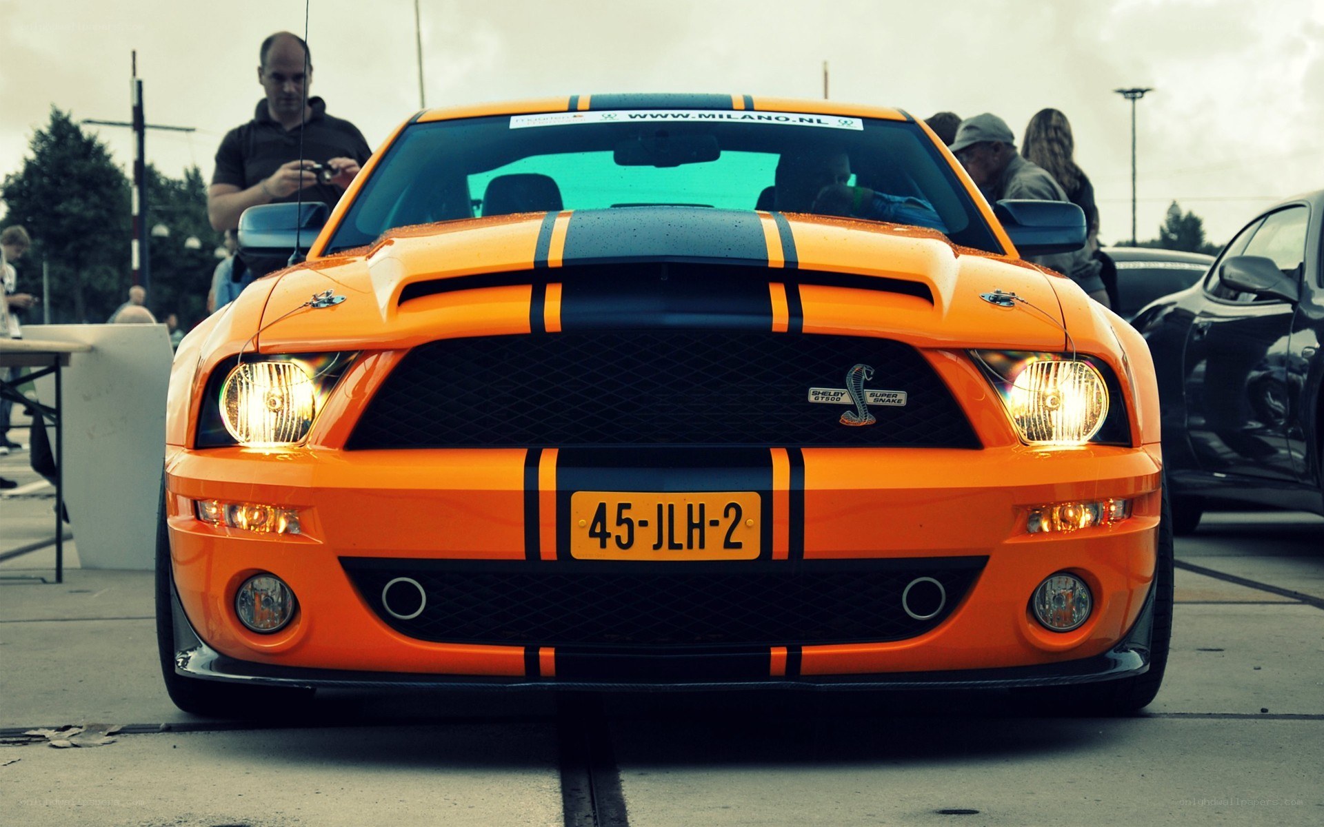 Orange Ford Shelby GT500