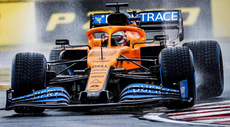 Orange Formula One Car — Dynamic, Photograph, Racing Driver