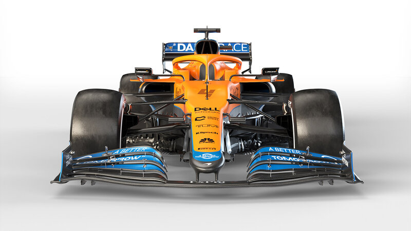 Orange Formula One Car — Neutral, 3d Render, Racing Car