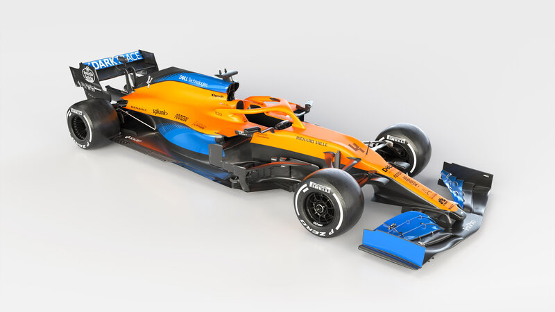 Orange Formula One Car — Neutral, 3d Render