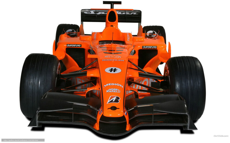 Orange Formula One Car — Neutral, Photograph