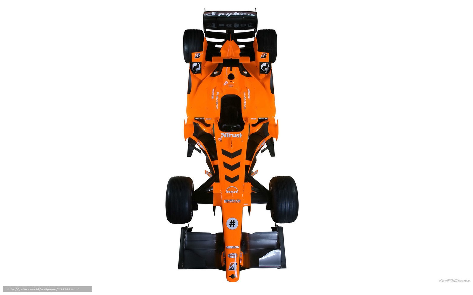orange formula one car
