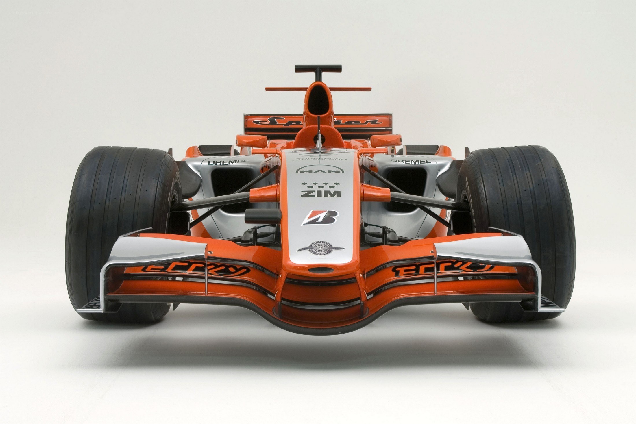orange formula one race car
