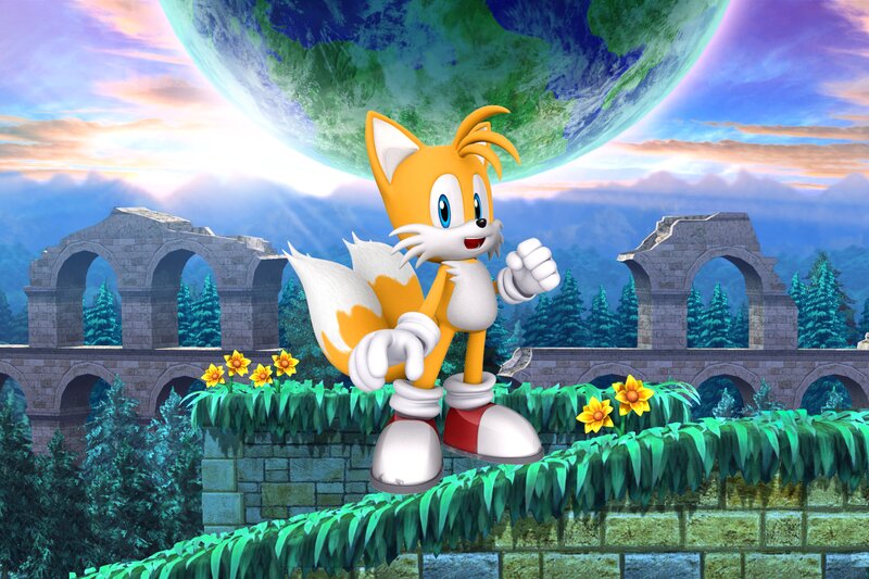 Orange Fox Character — Green