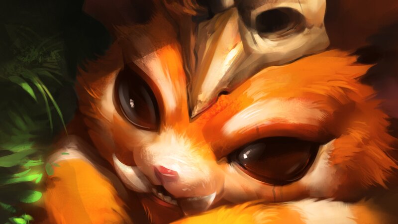 Orange Fox-like Creature — Dramatic