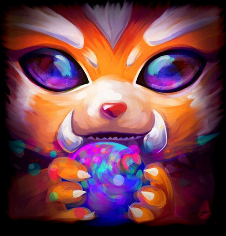 Orange Fox-like Creature — Playful