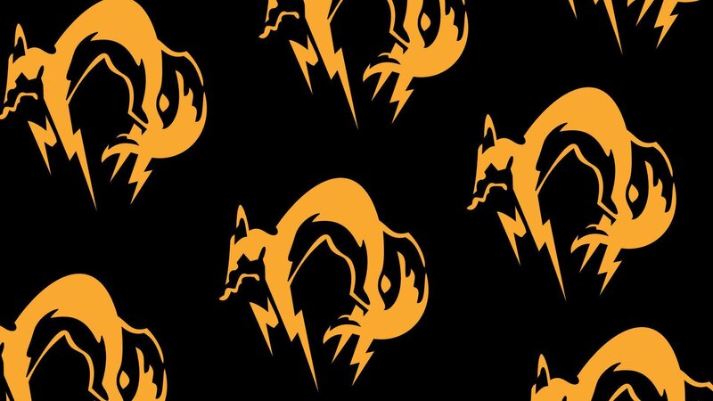 orange fox pattern design