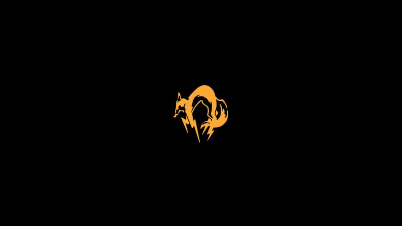 Orange Fox Silhouette — Black, Minimalist
