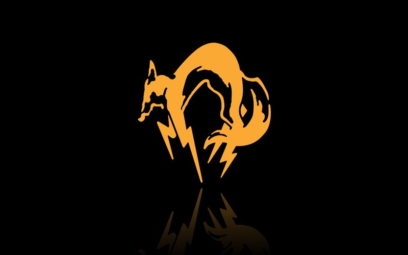 Orange Fox Silhouette — Black