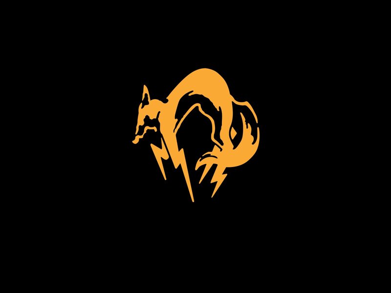 Orange Fox Silhouette — Minimalist
