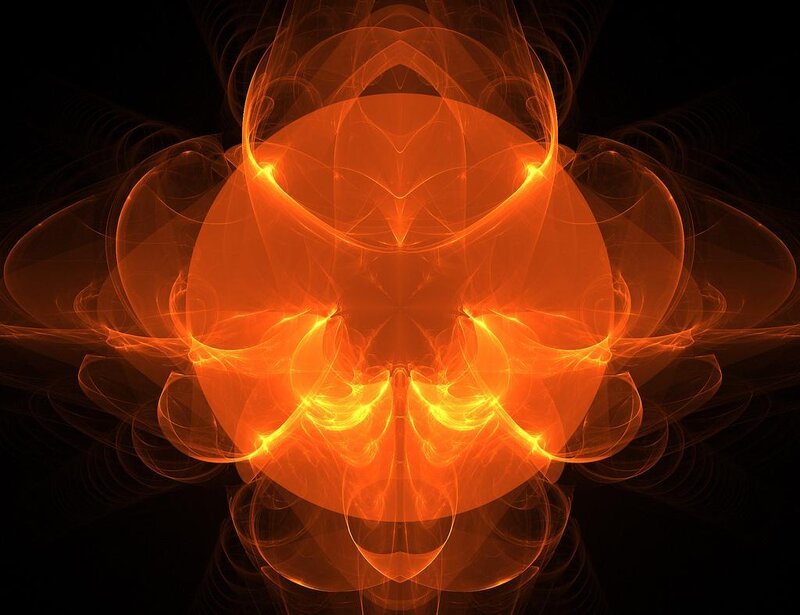 orange fractal flame pattern