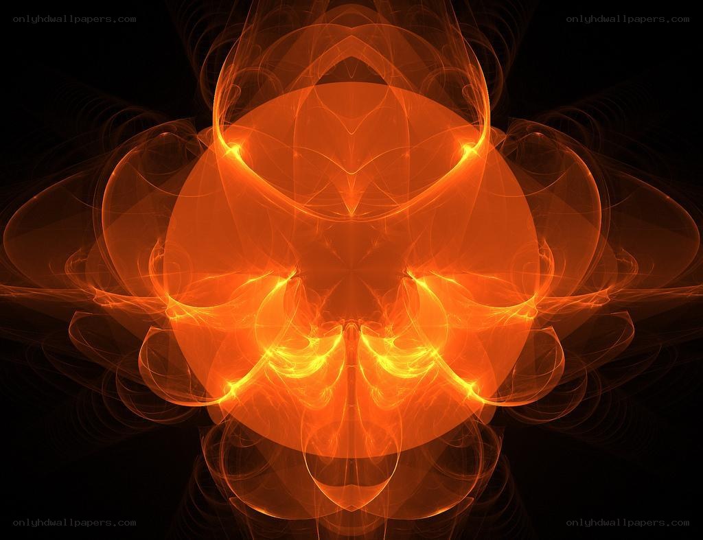 orange fractal flame pattern