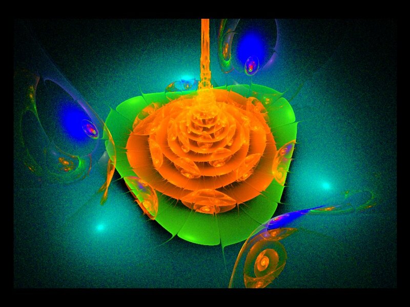 Orange Fractal Flower