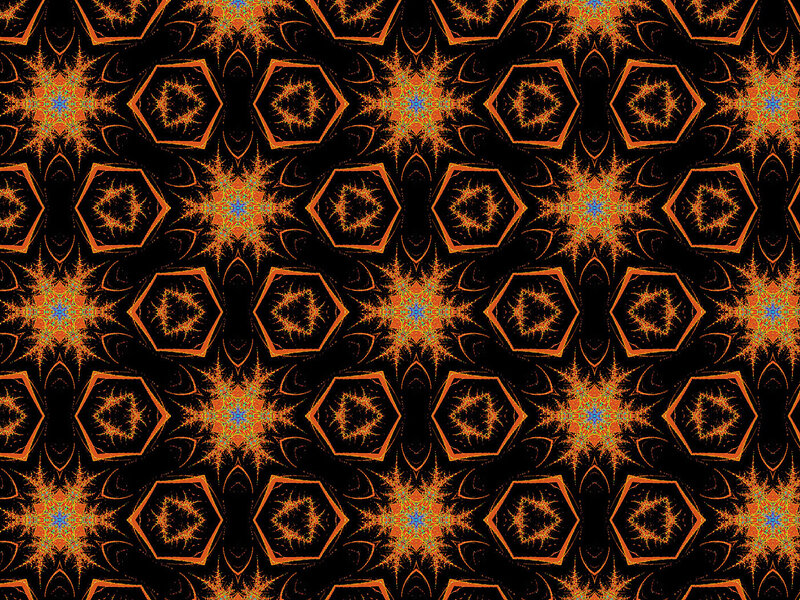 orange fractal geometric pattern