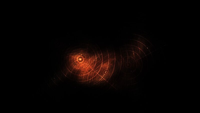 Orange Fractal Light Pattern