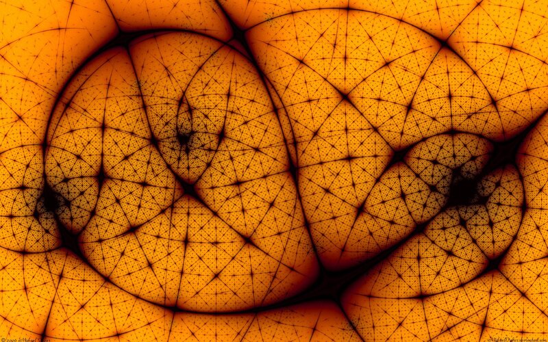 orange fractal network pattern