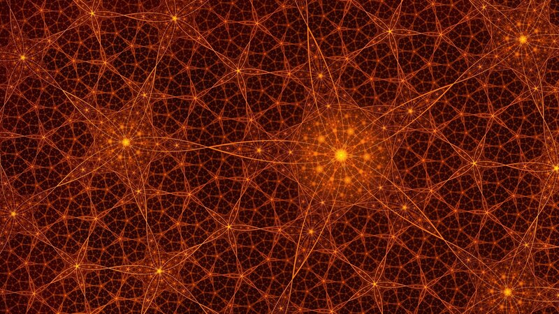 orange fractal network pattern