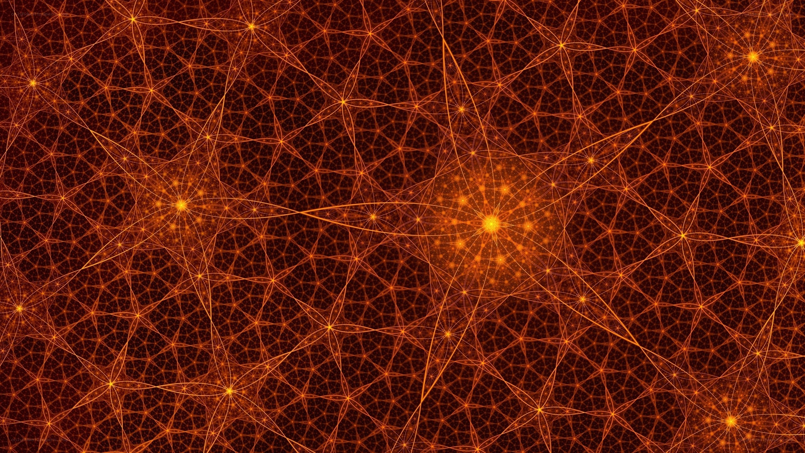 orange fractal network pattern