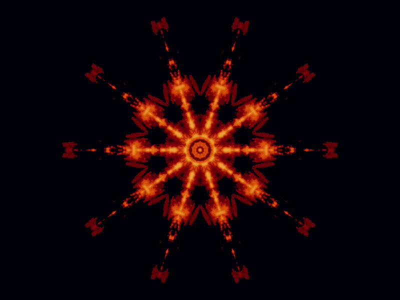 Orange Fractal Snowflake