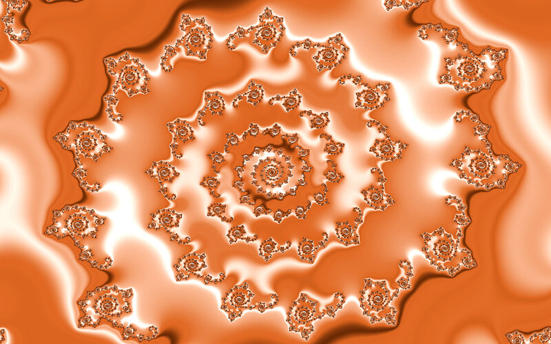 orange fractal spiral pattern