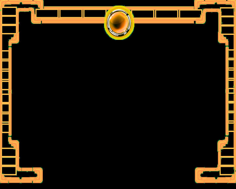 orange frame with central button