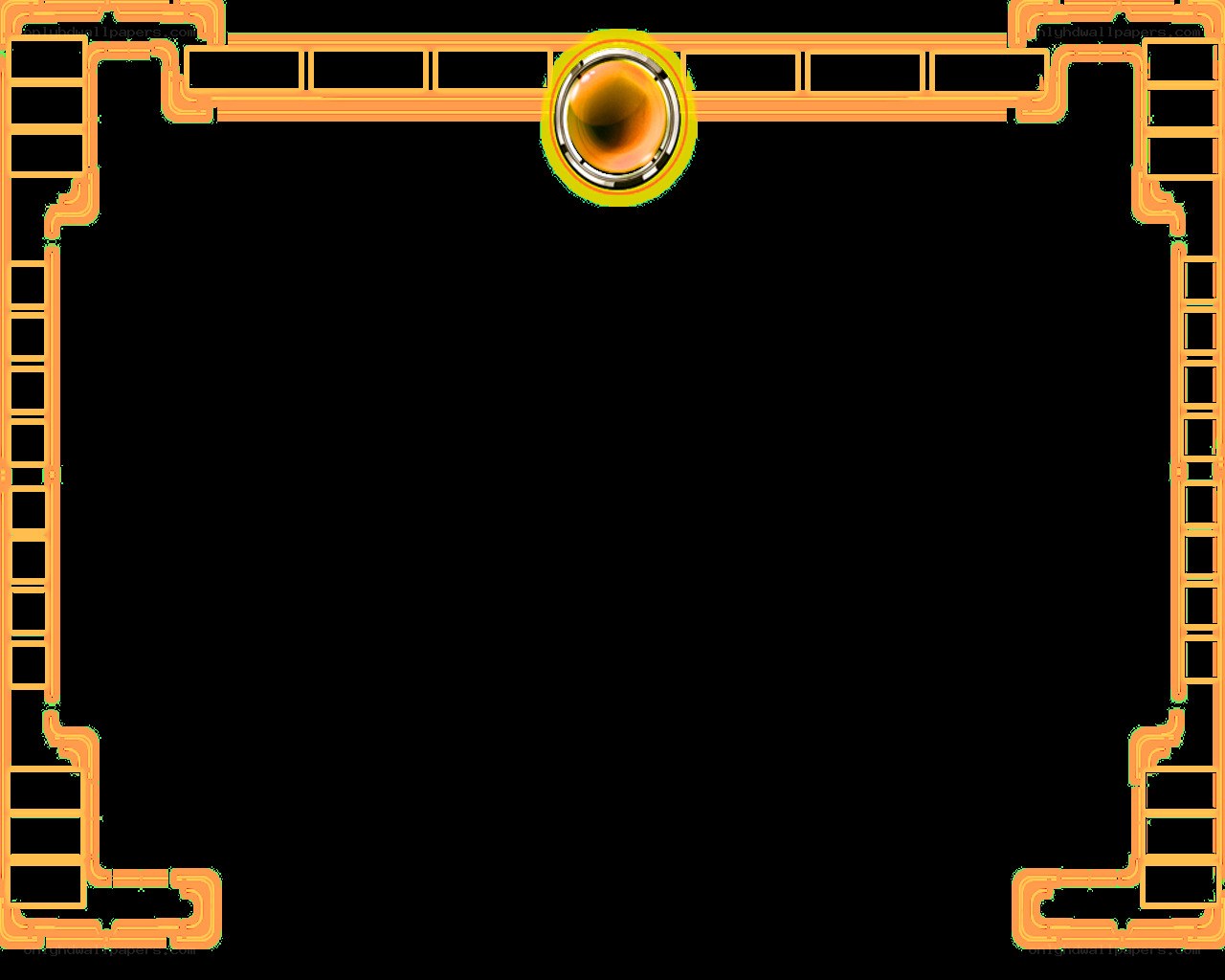 orange frame with central button