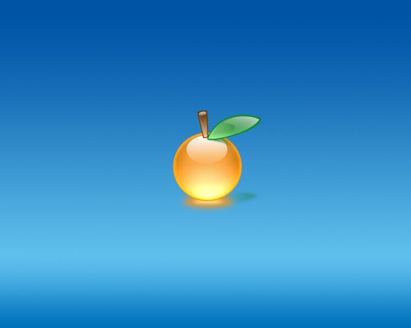 Orange Fruit Icon — Blue