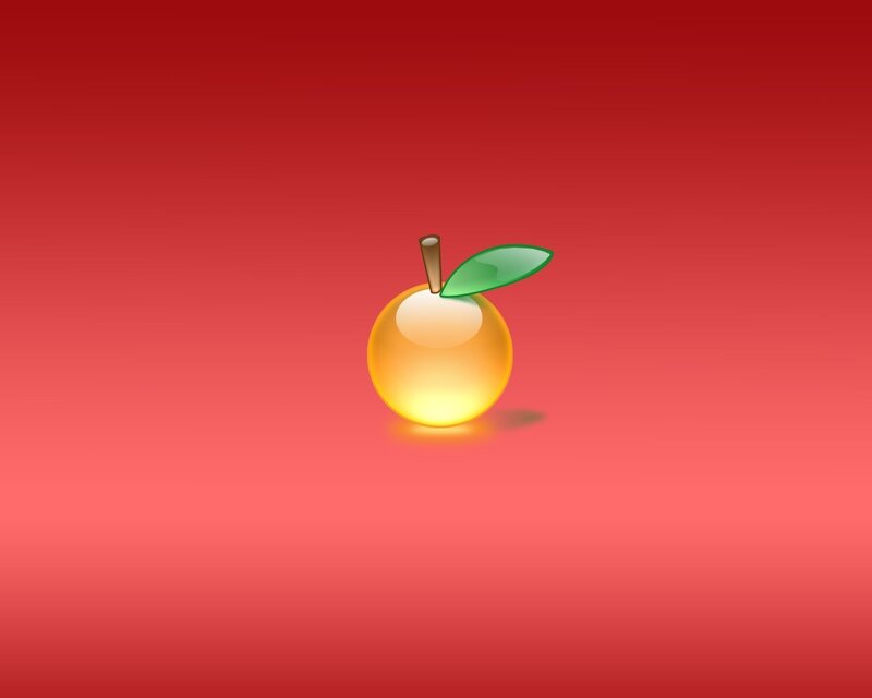 Orange Fruit Icon — Red
