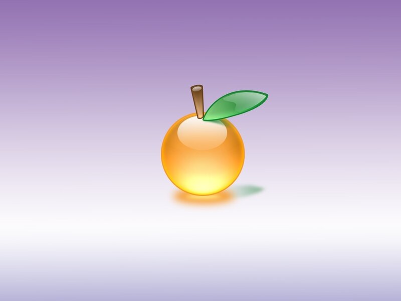 Orange Fruit Icon — Yellow