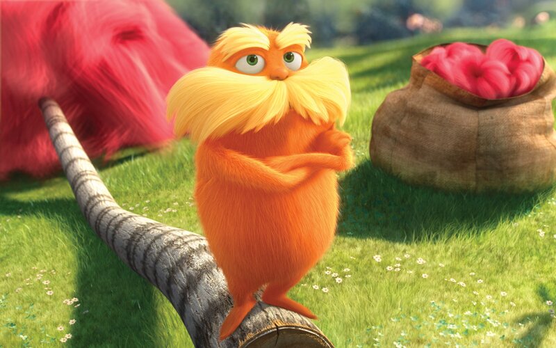 Orange Furry Creature — Green, Playful
