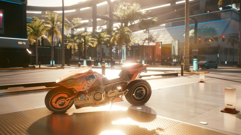 Orange Futuristic Motorcycle