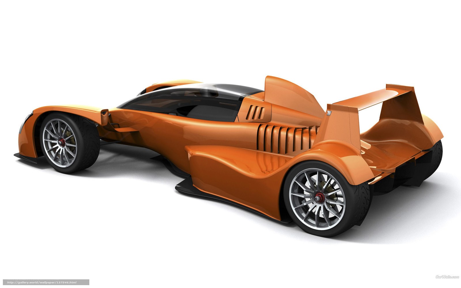 orange futuristic race car
