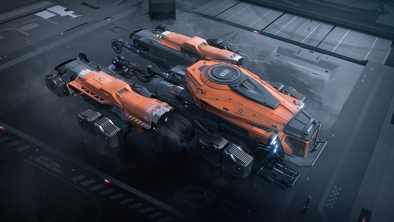 Orange Futuristic Vehicles