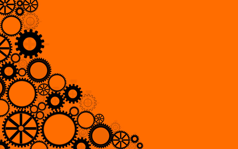 orange gear pattern