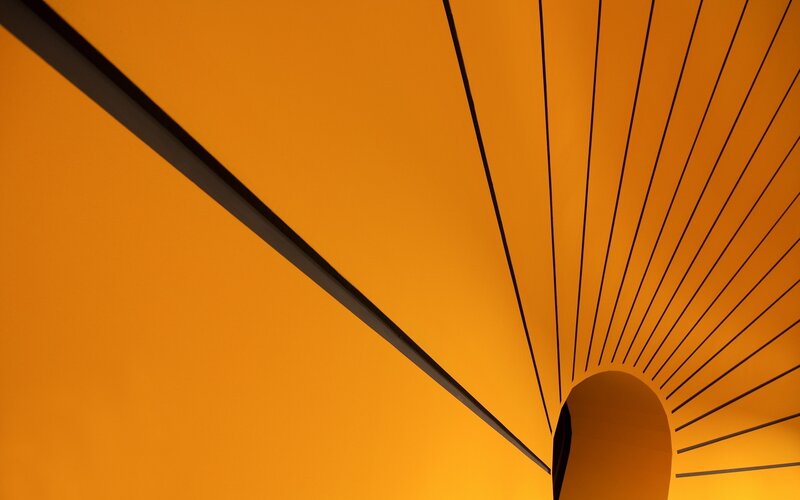 orange geometric abstract art