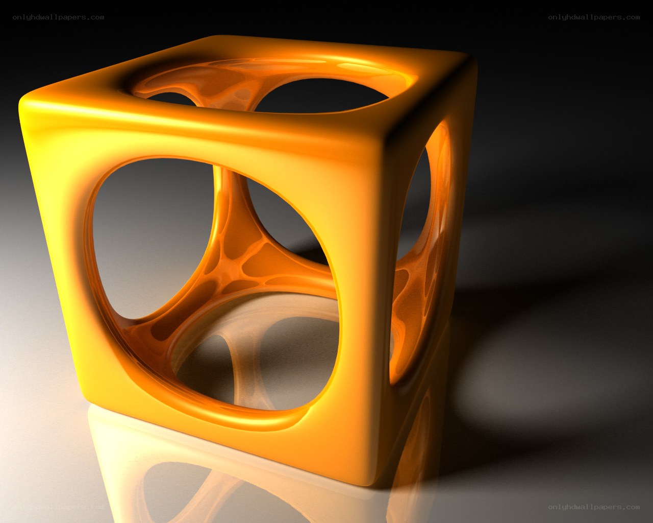 orange geometric cube sculpture