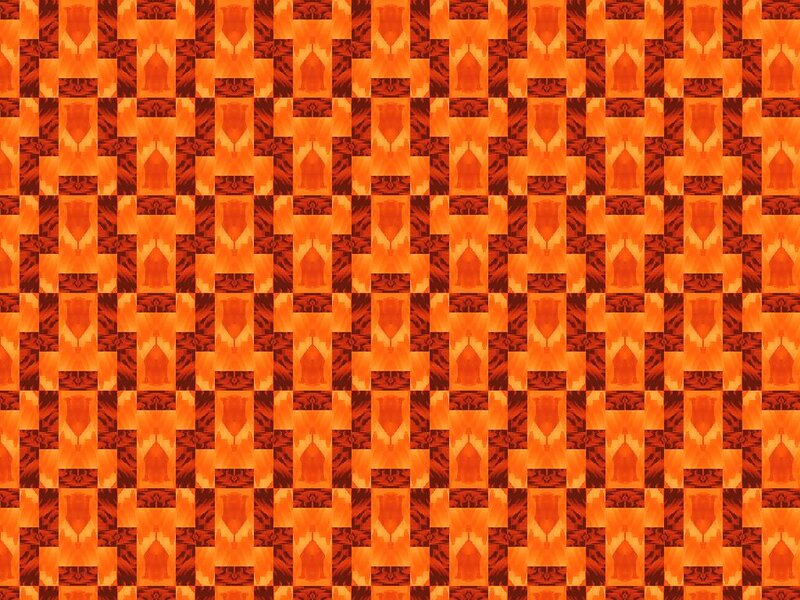 Orange Geometric Pattern — Repetitive