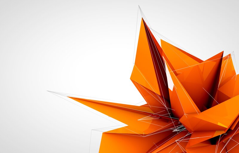 Orange Geometric Shape — Dynamic