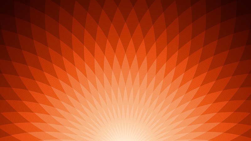 orange geometric sunburst pattern