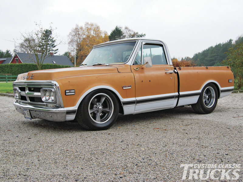 Orange Gmc Pickup Truck