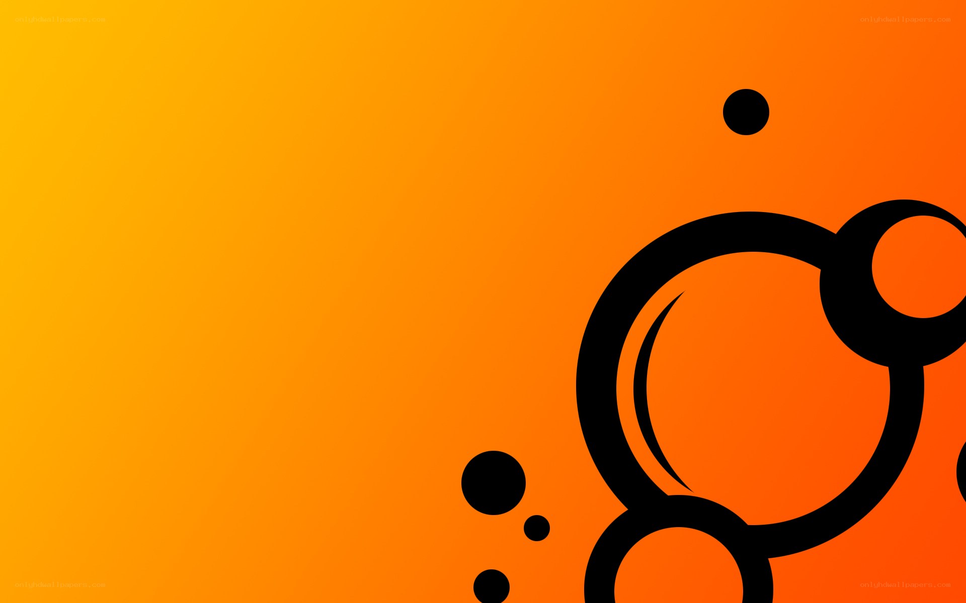 orange gradient with black circles