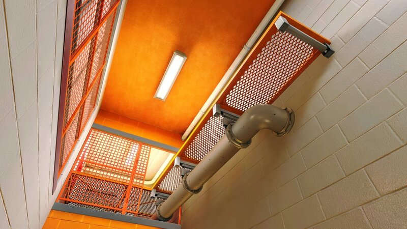 Orange Grated Walkway