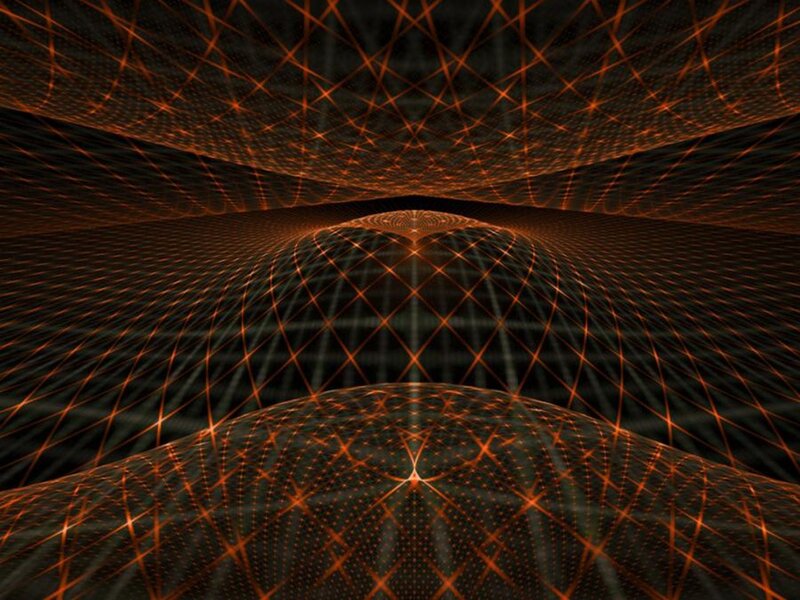 Orange Grid Tunnel