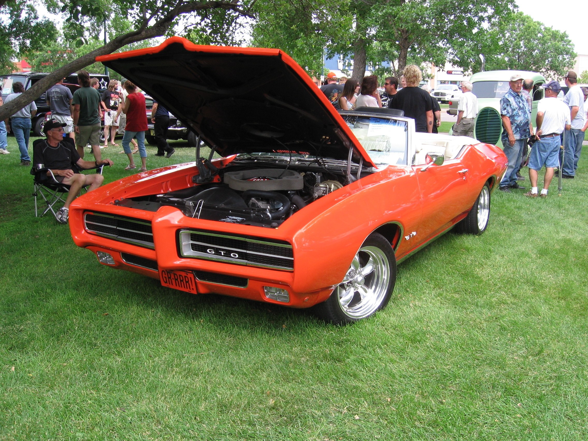 Orange GTO at car show